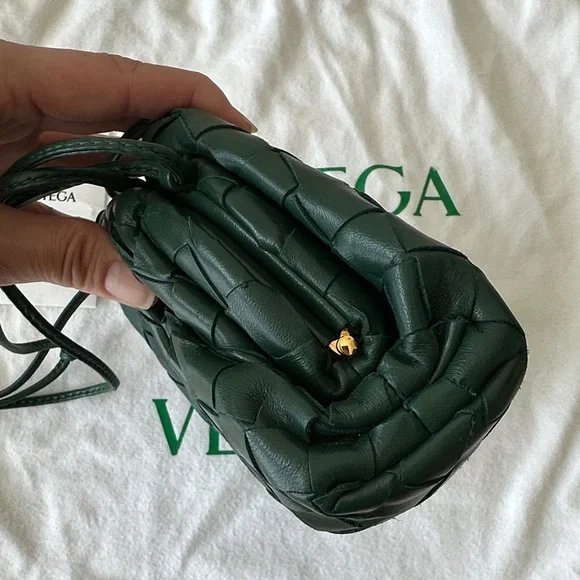 Bottega Veneta Dark Green Intrecciato Mini Pouch - Picture 11 of 11